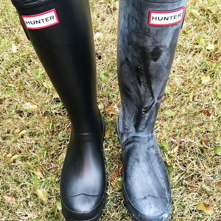 white hunter rain boots