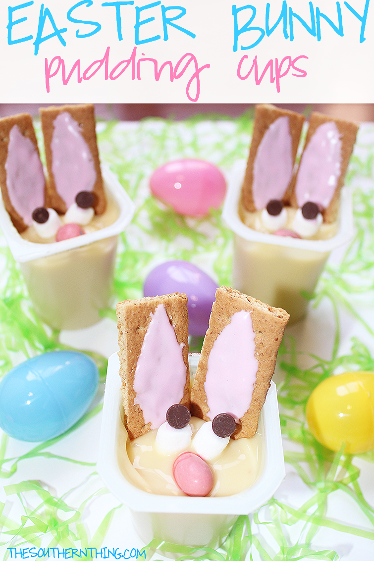 DIY Easter Bunny Pudding Cups • The Southern Thing