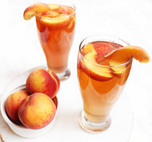 Spiked Southern Peach Sweet Tea • The Southern Thing