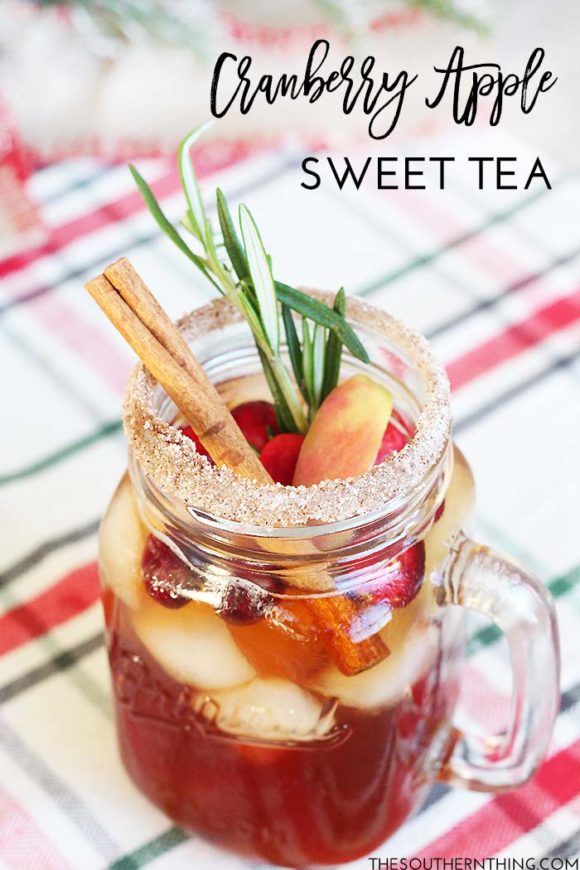 Cranberry Apple Sweet Tea Recipe • The Southern Thing