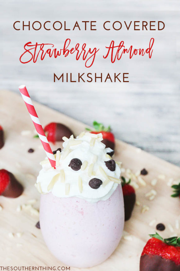 Chocolate Covered Strawberry Almond Milkshake Recipe