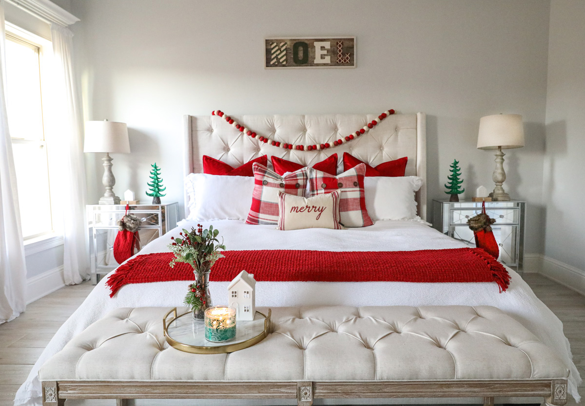 White Christmas Bedroom Decor